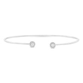 0.23ct 14k White Gold Diamond Bangle